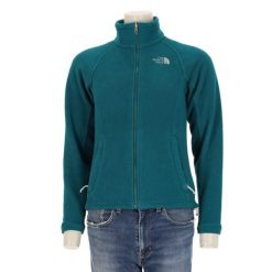 Second life - The North Face kurtka polar damska - Stan bardzo dobry. Zielone kurtki sportowe damskie The North Face, l, bez wzorów, z materiału, bez kaptura, na fitness i siłownię. Za 170.36 zł.