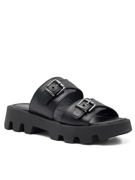 Lasocki Klapki BARI ARC-HANKA-01 Czarny. Czarne klapki damskie Lasocki, bez wzorów, ze skóry, bez obcasa. Za 159.99 zł.