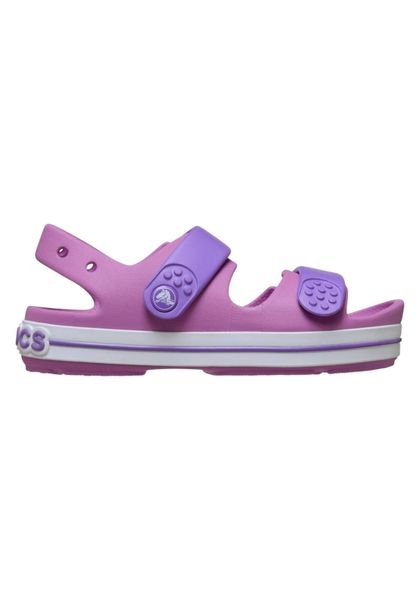 Sandały dziewczęce Crocs viola. Fioletowe sandały dziewczęce Crocs, z materiału, bez zapięcia. Za 255.99 zł.