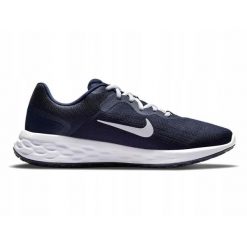 Buty do biegania na co dzień męskie NIKE REVOLUTION 6 dla aktywnych. Niebieskie buty sportowe męskie Nike, bez zapięcia, do biegania, nike revolution. Za 239.99 zł.