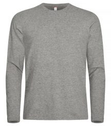 Clique Premium Fashion-T L/S Koszulka z długim rękawem bawełniana – Grey Melange. Szare bluzki z długim rękawem męskie CLIQUE, l, bez wzorów, z bawełny, bez kołnierzyka. Za 122.51 zł.