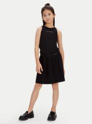 Calvin Klein Spódnica Punto Milano LVCKSJC20G Czarny Regular Fit. Czarne spódniczki dla dziewczynek Calvin Klein, bez wzorów, z wiskozy. Za 229.99 zł.