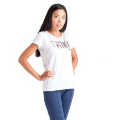 Damska koszulka basic z krótkim rękawem. Białe koszulki sportowe damskie LEONE 1947 APPAREL, bez wzorów, z bawełny, na fitness i siłownię. Za 63.11 zł.