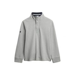 Bluza z pół zamkiem błyskawicznym Superdry Cotton Classics Jersey Henley. Szare koszulki polo męskie Superdry., m, bez wzorów, z jersey, bez ramiączek. Za 325.15 zł.