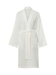 Marie Lund Szlafrok damski Kobiety Bawełna (100%) biały wypukły wzór tkaniny, S. Białe szlafroki damskie Marie Lund, s, bez wzorów, z bawełny, bez ramiączek, bez kaptura. Za 279.95 zł.