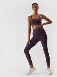 4F Legginsy treningowe 7/8 z dodatkiem materiałów z recyklingu damskie S. Czerwone legginsy damskie 4f, s, bez wzorów, z dzianiny, z podwyższonym stanem. Za 159.99 zł.