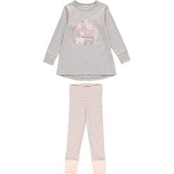 Spodnie piżamowe w kolorze jasnoróżowo-szarym. Bielizna dla dziewczynek marki Schiesser Kids. W wyprzedaży za 67.95 zł.