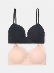 Biustonosze bezszwowe z regulowanymi ramiączkami 2 pack - wielobarwny. Biustonosze Sinsay, bez wzorów. Za 39.99 zł.