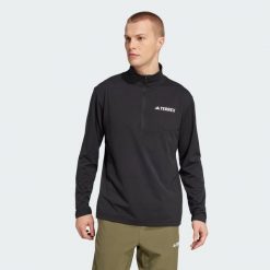 Koszulka Terrex Multi Climacool 1/2 Zip Long Sleeve. Czarne koszulki sportowe męskie Adidas, xs, bez wzorów, bez kołnierzyka, bez ramiączek, trekkingowe, climacool (adidas). Za 259.00 zł.