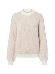 Fynch-Hatton Sweter damski z dzianiny z zawartością alpaki Kobiety różowy|brązowy wzorzysty, M. Brązowe swetry damskie Fynch-Hatton, m, bez wzorów, z dzianiny, bez kołnierzyka, bez ramiączek, bez kaptura. Za 699.95 zł.