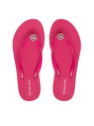 MICHAEL Michael Kors Japonki Posie Flip Flop 40S6PSFA3Q Różowy. Czerwone klapki damskie MICHAEL Michael Kors, bez wzorów, z syntetyku, bez obcasa. Za 319.99 zł.