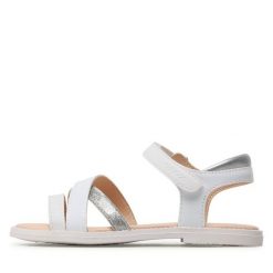 Sandały Geox. Sandały dziewczęce Geox, bez zapięcia. Za 229.99 zł.