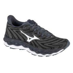 Buty Damskie Bieganie Wave Sky 8. Czarne obuwie sportowe damskie Mizuno, bez wzorów, do biegania. Za 778.99 zł.