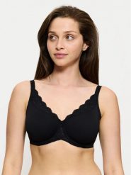 Triumph Biustonosz z fiszbiną Amourette 10210670 Czarny. Czarne biustonosze Triumph, bez wzorów, z syntetyku. Za 108.00 zł.