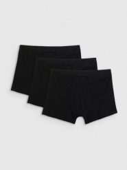 4F Bielizna bokserki (3-pack) męskie - czarne XXL. Czarna bokserki męskie 4f, m, bez wzorów, z bawełny. Za 99.99 zł.