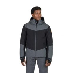 Kurtka narciarska Rossignol Wispile. Czarne kurtki snowboardowe męskie Rossignol, l, z aplikacjami, z materiału, długie, z kapturem, narciarskie, primaloft. Za 1,369.00 zł.