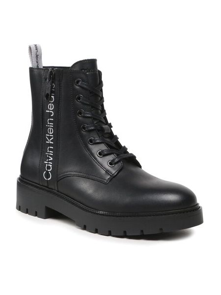 Calvin Klein Jeans Kozaki Combat Mid Laceup Boot W Zip YM0YM00262 Czarny. Czarne kozaki męskie Calvin Klein Jeans, z jeansu. Za 479.99 zł.