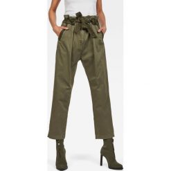 G-Star Raw - Spodnie. Zielone legginsy damskie G-Star Raw, bez wzorów, z bawełny. W wyprzedaży za 319.90 zł.