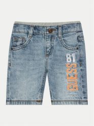 Guess Szorty jeansowe N5GD01 D41E0 Niebieski Regular Fit. Niebieskie szorty dla chłopców Guess, z aplikacjami, z bawełny. Za 119.99 zł.