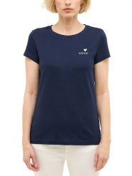 Damski T-Shirt Mustang Style Loa Navy Blazer 1016509 5324. Niebieskie t-shirty damskie Mustang, xxs, bez wzorów, bez kołnierzyka. Za 69.99 zł.
