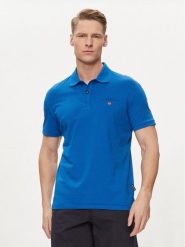 Napapijri Polo Elbas NP0A4GB4 Niebieski Regular Fit. Niebieskie koszulki polo męskie Napapijri, m, bez wzorów, z bawełny, bez ramiączek. Za 199.99 zł.