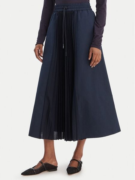 Weekend Max Mara Spódnica plisowana Folk 2615771011 Granatowy Regular Fit. Niebieskie spódnice damskie Weekend Max Mara, s, bez wzorów, z syntetyku, plisowane. Za 939.99 zł.