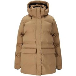 Damska kurtka z kapturem Whistler Creed CFT. Brązowe kurtki damskie Whistler, na zimę, bez wzorów, z puchu, z kapturem. Za 543.50 zł.