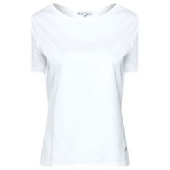 T-shirt w kolorze białym. Białe t-shirty damskie marki Patrizia Aryton, bez wzorów, bez kołnierzyka. W wyprzedaży za 134.95 zł.