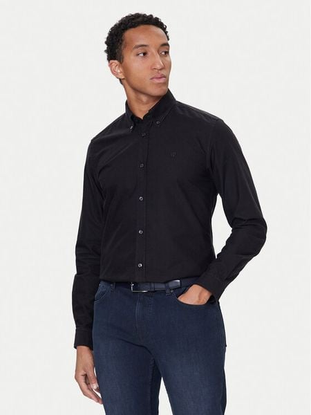 BOSS Koszula H-Roan 50544917 Czarny Slim Fit. Czarne koszule męskie Boss, l, bez wzorów, z bawełny, bez kołnierzyka, bez ramiączek. Za 339.99 zł.