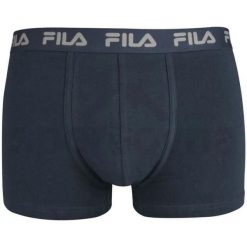 Bokserki męskie Fila 1-pak Granatowe. Niebieskie bokserki męskie Fila, l, bez wzorów, z bawełny. Za 133.99 zł.