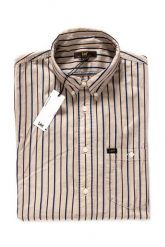 LEE RIVITED SHIRT DUST BEIGE L66IUELP 112116470. Brązowe koszule męskie Lee, l, bez wzorów, bez kołnierzyka, bez ramiączek. Za 129.99 zł.