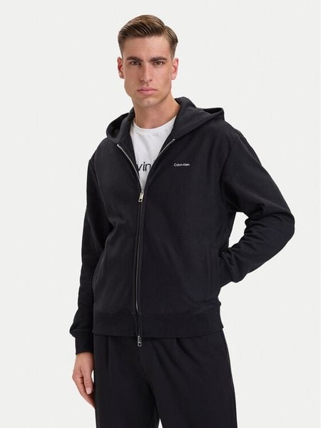 Calvin Klein Bluza LV04LH218G Czarny Regular Fit. Czarne bluzy męskie Calvin Klein, l, bez wzorów, bez kaptura. Za 529.99 zł.