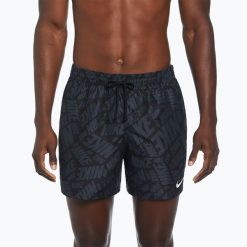 Szorty kąpielowe męskie Nike Tossed 5" Volley. Czarne kąpielówki męskie Nike, m, bez wzorów, krótkie. Za 219.99 zł.