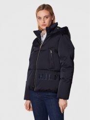 Tommy Hilfiger Kurtka puchowa Sateen WW0WW36062 Granatowy Regular Fit. Niebieskie kurtki damskie Tommy Hilfiger, xl, bez wzorów, z puchu, bez kaptura. Za 1,199.00 zł.