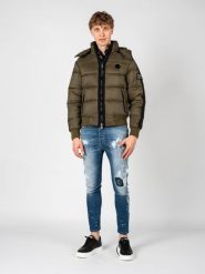 Plein Sport Kurtka | UPPS29F | Mężczyzna | Zielony. Zielone kurtki męskie Plein Sport, m, bez wzorów, z poliamidu, sportowe. W wyprzedaży za 729.00 zł.