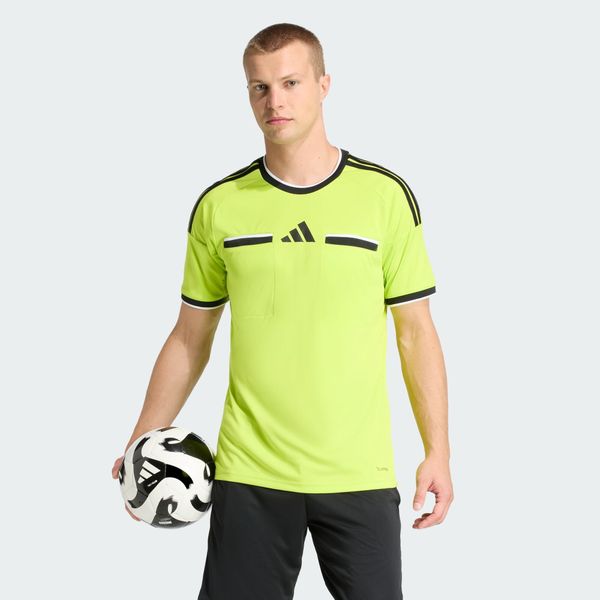 KOSZULKA REFEREE 26. Czarne koszulki sportowe męskie Adidas, s, bez wzorów, z materiału, bez kołnierzyka, bez ramiączek, do piłki nożnej, climacool (adidas). Za 219.00 zł.