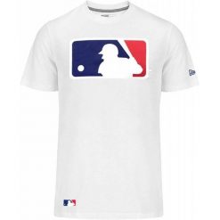 T-Shirt Logo MLB New Era Blanc. Białe t-shirty męskie New Era, m, bez wzorów, z bawełny, eleganckie, bez kołnierzyka. Za 174.00 zł.