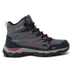 Damskie wodoodporne buty turystyczne Holcombe III. Szare obuwie sportowe damskie Regatta, bez wzorów, trekkingowe. W wyprzedaży za 279.99 zł.