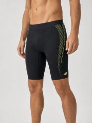 Kąpielówki męskie 4F 4FWSS26USWTM058. Czarne kąpielówki męskie 4f, l, bez wzorów, z elastanu, na fitness i siłownię. Za 69.99 zł.