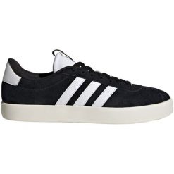 Buty adidas Vl Court 3.0 U ID6279 czarne. Czarne obuwie sportowe damskie bez wzorów, z materiału. Za 362.20 zł.