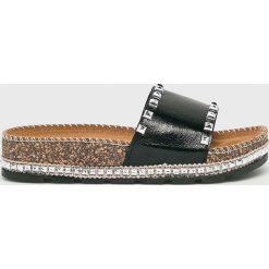 Answear - Klapki Seastar Blue. Niebieskie klapki damskie ANSWEAR, z materiału. W wyprzedaży za 59.90 zł.
