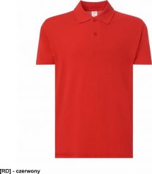 JHK POLOOCEAN - polo męskie z krótkim rękawem, zappięcie dwa guziki, 85% Bawełna, 15% Wiskoza 175 g - czerwony XS. Czerwone koszulki polo męskie JHK, m, bez wzorów, z bawełny, bez ramiączek. Za 27.48 zł.