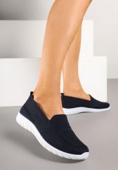 Granatowe Wsuwane Tenisówki Mokasyny Venni. Niebieskie mokasyny damskie Born2be, z aplikacjami, z jeansu, eleganckie, bez zapięcia. Za 54.99 zł.