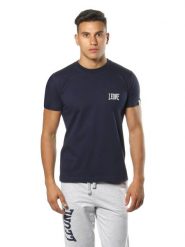 Leone 1947 Apparel Męska koszulka z krótkim rękawem. Niebieskie koszulki sportowe męskie LEONE 1947 APPAREL, m, bez wzorów, bez kołnierzyka, bez ramiączek, na fitness i siłownię. Za 42.06 zł.