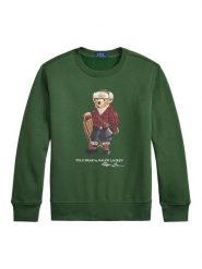 Polo Ralph Lauren Bluza 323981261001 Zielony Regular Fit. Zielone bluzy dla chłopców Polo Ralph Lauren, bez wzorów, z bawełny, bez ramiączek, bez kaptura. Za 499.99 zł.