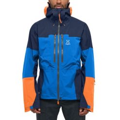 Męska Kurtka Alpinistyczna GORE-TEX Pro Wodoodporna Spitz. Niebieskie kurtki męskie Haglöfs, m, bez wzorów, z gore-texu, bez kaptura. W wyprzedaży za 1,299.00 zł.