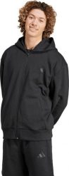 Adidas Bluza męska adidas All Szn Fleece Full-Zip Hoodie czarna IX1249 S. Czarne bluzy męskie Adidas, m, bez wzorów, bez kaptura. Za 233.70 zł.