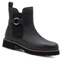 Botki Sergio Bardi. Czarne botki damskie Sergio Bardi, bez obcasa, na płaskiej podeszwie, bez zapięcia. Za 174.99 zł.