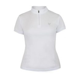 Dziewczęca konkursowa koszulka polo York Kelly. Białe t-shirty i topy dla dziewczynek YORK, bez wzorów, z elastanu, bez ramiączek. Za 222.00 zł.