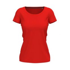 Damska Koszulka Z Okrągłym Dekoltem Claire. Czerwone koszulki sportowe damskie Stedman, xl, bez wzorów, bez kołnierzyka, bez ramiączek, trekkingowe. Za 57.99 zł.